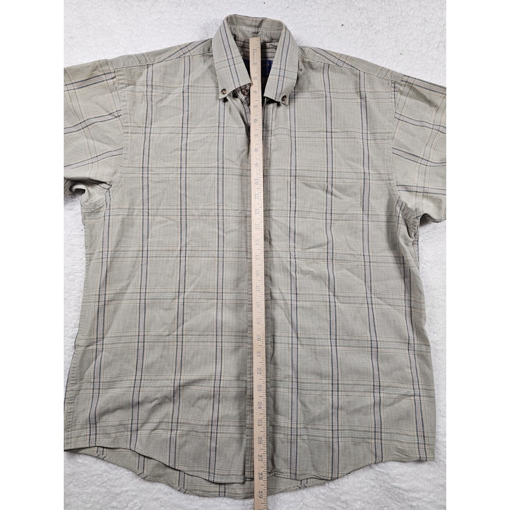 Pendleton Button Down Shirt Mens Medium Beige Pla… - image 5